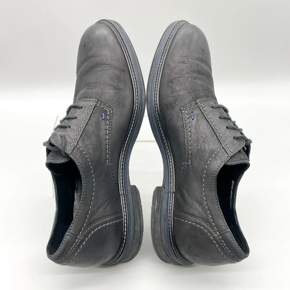 Mephisto Mens 8.5 Waino Oxford Black Leather Derby Shoes Casual Office Comfort